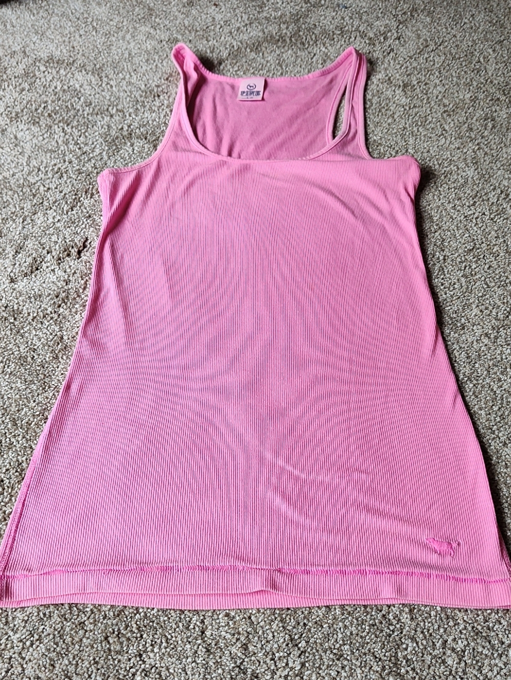 PINK Victoria's Secret Pink Ribbed Scoop Tank